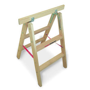Euroline Holz-Tapezierbock mit Comfort-Breitsprosse Nr. 11504 2 x 2