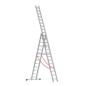 Euroline Alu-Mehrzweckleiter 3-teilig Nr. 207 3 x 13