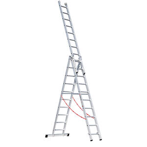 Euroline Alu-Mehrzweckleiter 3-teilig Nr. 307 3 x 10