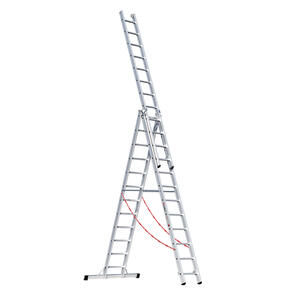 Euroline Alu-Mehrzweckleiter 3-teilig Nr. 307 3 x 12