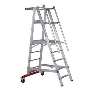 Euroline Alu-Podestleiter, fahr- und klappbar Nr. 32777 1 x 5