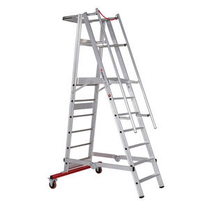 Euroline Alu-Podestleiter, fahr- und klappbar Nr. 32777 1 x 7