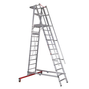 Euroline Alu-Podestleiter, fahr- und klappbar Nr. 32777 1 x 12