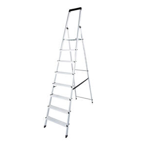 Euroline Alu-Haushaltsleiter mit Sicherheitsbrücke Nr. 618 1 x 8