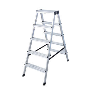 Euroline Alu-Stufenstehleiter beidseitig begehbar Nr. 619 2 x 5