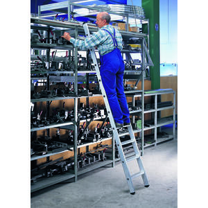 Euroline Aluminium-Regalleiter, einhängbar 1 x 10