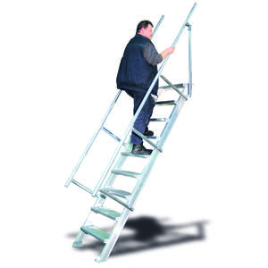 Euroline Treppe 60 Grad, 600mm Stufenbreite, 1 Handlauf