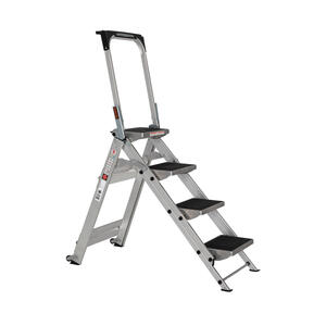 Euroline Alu-Sicherheitstreppe klappbar mit Sicherheitsbügel Nr. 334 1 x 4