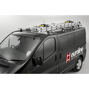 Euroline Leitersicherung für Dachgepäckträger / Safe Clamp 1 Paar Leiterhalter im Set mit Schlüssel