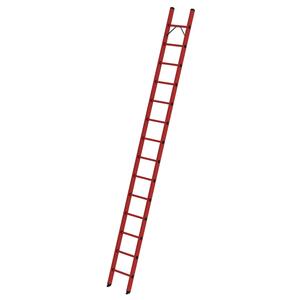 Günzburger Steigtechnik Sprossen-Anlegeleiter GFK ohne Traverse 14-Sprossen