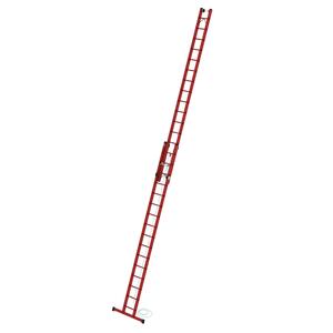 Günzburger Steigtechnik Sprossen-Seilzugleiter 2-teilig GFK mit Standard-Traverse 2x16 Sprossen