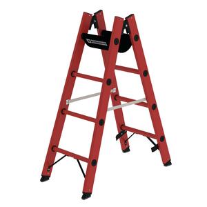 Günzburger Steigtechnik Sprossen-Stehleiter GFK 2x4 Sprossen