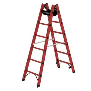 Günzburger Steigtechnik Sprossen-Stehleiter GFK 2x6 Sprossen