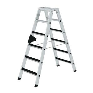 Günzburger Steigtechnik Stufen-Stehleiter beidseitig begehbar mit clip-step