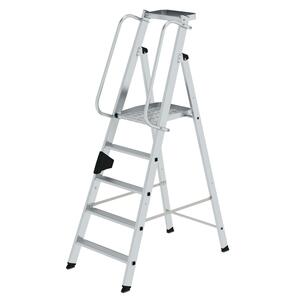 Günzburger Steigtechnik Plattformleiter 5 Stufen mit Ablageschale