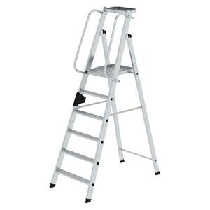 Günzburger Steigtechnik Plattformleiter 6 Stufen mit Ablageschale
