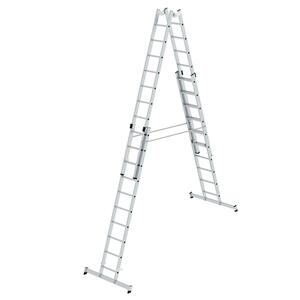 Günzburger Steigtechnik Sprossen-Stehleiter 4-teilig mit nivello®-Traverse