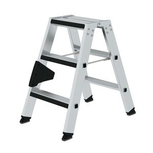 Günzburger Steigtechnik Stufen-Stehleiter beidseitig begehbar mit relax step®