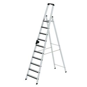 Günzburger Steigtechnik Stufen-Stehleiter einseitig begehbar mit relax step®