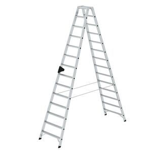 Günzburger Steigtechnik Stufen-Stehleiter beidseitig begehbar