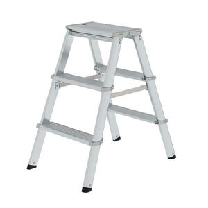 Günzburger Steigtechnik ML Stufen-Stehleiter beidseitig begehbar 2x3 Stufen