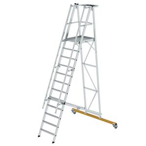 Günzburger Steigtechnik Plattformleiter klappbar und fahrbar