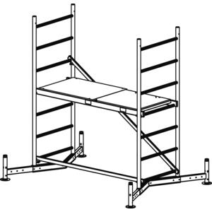 Krause Climtec Alu-ArbeitsGerüst, Arbeitshöhe ca. 3,00 m