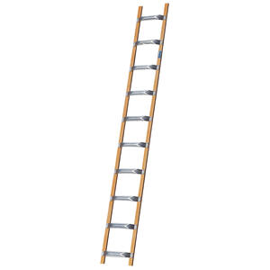Krause Dachleiter Aluminium-Holz 10 Sprossen