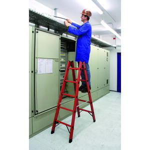 Krause Vollkunststoff-Sprossen-DoppelLeiter