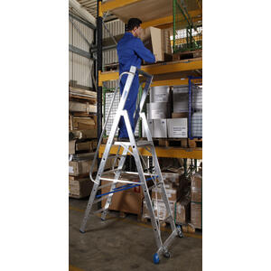 Krause STABILO Stufen-StehLeiter mit großer Standplattform