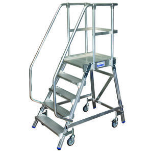 Krause STABILO PodestLeiter fahrbar, einseitig begehbar