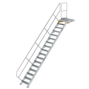 Günzburger Steigtechnik Treppe mit Plattform 45° Stufenbreite 600mm
