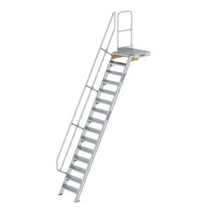 Günzburger Steigtechnik Treppe mit Plattform 60° Stufenbreite 600mm