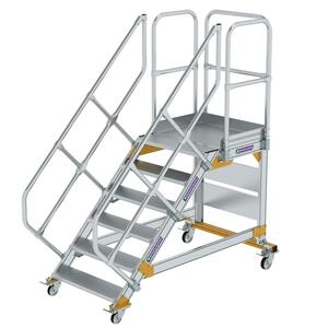 Günzburger Steigtechnik Plattformtreppe 45° fahrbar Stufenbreite 800mm