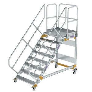 Günzburger Steigtechnik Plattformtreppe 45° fahrbar Stufenbreite 1000mm