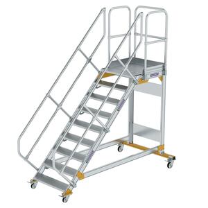 Günzburger Steigtechnik Plattformtreppe 45° fahrbar Stufenbreite 800mm
