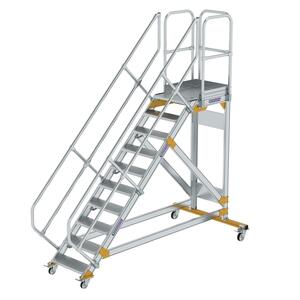 Günzburger Steigtechnik Plattformtreppe 45° fahrbar Stufenbreite 600mm