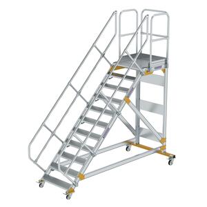 Günzburger Steigtechnik Plattformtreppe 45° fahrbar Stufenbreite 800mm