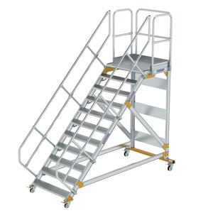 Günzburger Steigtechnik Plattformtreppe 45° fahrbar Stufenbreite 1000mm