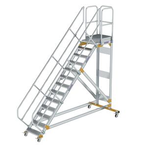 Günzburger Steigtechnik Plattformtreppe 45° fahrbar Stufenbreite 600mm