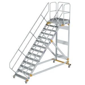 Günzburger Steigtechnik Plattformtreppe 45° fahrbar Stufenbreite 1000mm