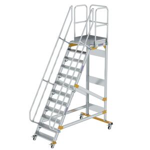 Günzburger Steigtechnik Plattformtreppe fahrbar 60° Stufenbreite 800mm