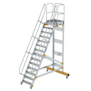 Günzburger Steigtechnik Plattformtreppe fahrbar 60° Stufenbreite 800mm