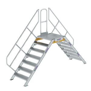 Günzburger Steigtechnik Überstieg 45° Stufenbreite 800mm 7 Stufen