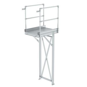 Günzburger Steigtechnik Laufsteg-Modul Aluminium geriffelt PF-Höhe 1250-2499 mm PF-Länge 1260 mm