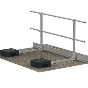 Günzburger Steigtechnik Ausstiegsgeländer seitlich mit Ballastgewichte