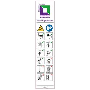 Günzburger Steigtechnik Hinweis-Aufkleber für Stehleitern beidseitig begehbar