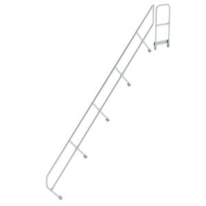 Günzburger Steigtechnik Treppe mit Plattform 45° zweiter Handlauf