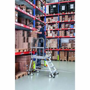 ZARGES Podesttreppe, einseitig 6 Stufen