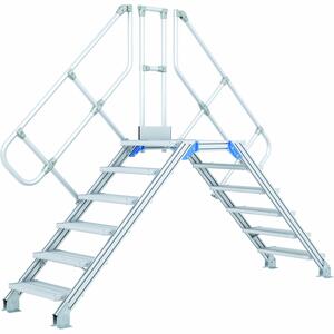 ZARGES LM-Überstieg 45° 4 Stufen, 600 mm breit, Höhe 740 mm